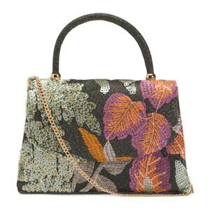 ALESSIA BIANCHI Floral Beaded Clutch